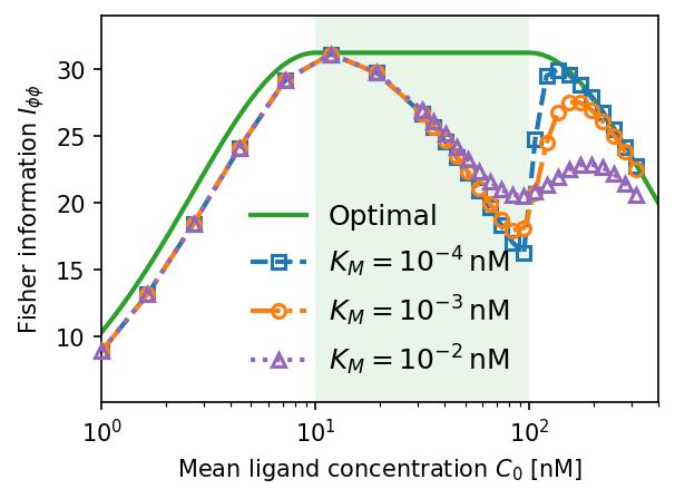 Fisher information vs KM